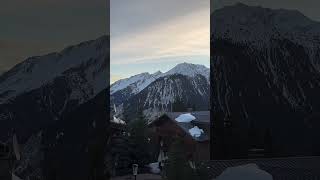 Early morning in Courchevel The Alps Part 36 link in descriptshortstravelexploremountains [upl. by Maiga]