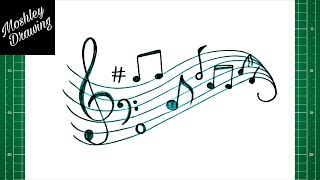 How to Draw Musical Notes Step by Step [upl. by Atekihs]