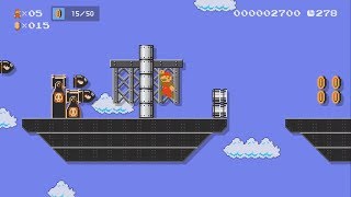 Story Mode  Coin Collecting on an Unmanned Airship for Yamamura  Super Mario Maker 2 1bu [upl. by Ahsetan]