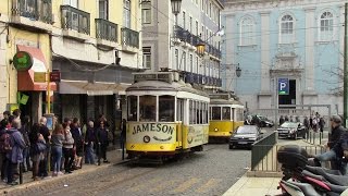 Elétricos de Lisboa Linha 28 Martim Moniz ⇒ Campo Ourique Prazeres Lisbon Trams Route 28 E [upl. by Dranoel]