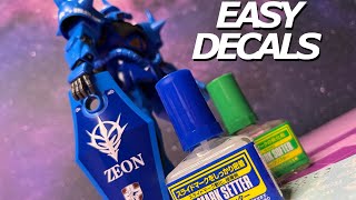 Easy Waterslide Decal Tutorial  How to Apply Waterslide Decals  Gunpla Turorial [upl. by Michi]