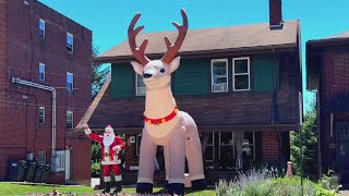 Pittsburgharea home celebrating Christmas in July [upl. by Idur]