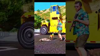 MICHAEL SAVED BABY DOG GTA V  TECHNO GAMERZ shorts shortfeed gta gta5 gaming [upl. by Aysab]