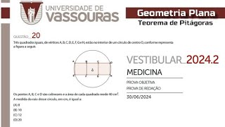 Teorema de Pitágoras  Universidade de Vassouras  Vestibular de Medicina 20242 medicinavassouras [upl. by Dnumyar102]