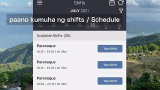 Paano Kumuha ng shifts  schedule  Food Panda Rider Roadrunner app tutorial IOS [upl. by Nitsew]