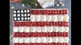 How to Decorate a Flag Cake with Julie Resnick amp thejudylab [upl. by Thorma]