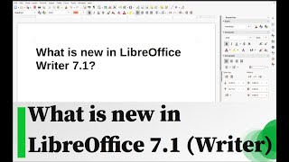 See what is new in LibreOffice 71 Writer [upl. by Naol322]