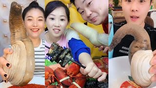 Chinese Girl Eat Geoducks Delicious Seafood 16  Seafood Mukbang Eating Show [upl. by Aidyn]