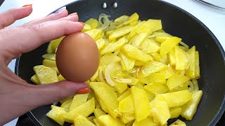 Aardappelen met uien  Beter dan vlees  Spaanse omelet in 10 minuten  Recept [upl. by Yerahcaz]