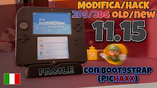 2022 1115 Tutorial vecchio come fare la MODIFICA CFW su 3ds2ds PicHaxx leggi descrizione [upl. by Orimar489]