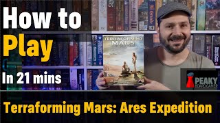 How to play Terraforming Mars Ares Expedition board game  Full teach  Visuals  Peaky Boardgamer [upl. by Ellinnet538]