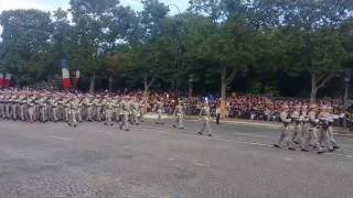 14 juillet 2016  la 310e promotion défile sur les ChampsElysées [upl. by Enyawd]