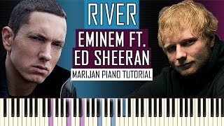 How To Play Eminem ft Ed Sheeran  River  Piano Tutorial  Sheets [upl. by Hubbard26]