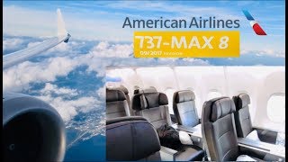 American Airlines Boeing 737MAX 8 First Class Review Its Not Bad [upl. by Sherrill]