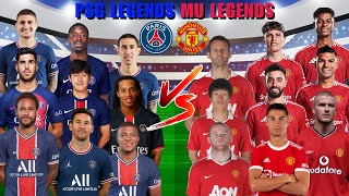 PSG Legends 🆚 Man United Legends  Messi Ronaldo Beckham Neymar Mbappe Garnacho [upl. by Certie]