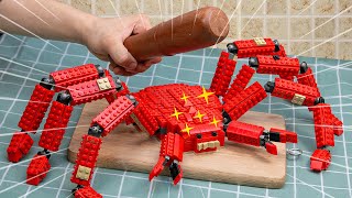 Lego Cooking Giant King Crab  Lego Cooking Funny story  Lego Food animation  Sunlego [upl. by Ettevey]