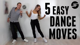 5 Easy Dance Moves for Weddings amp Parties  Solo Edition [upl. by Arlie]