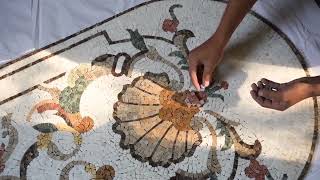 Handcrafted Marble Mosaic Niche  Making Process [upl. by Bradlee]