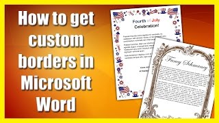 How to get a custom border in Microsoft Word [upl. by Aruam473]