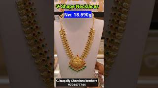 😲 కేవలం 17 గ్రాములు కే Gold Necklace Designs l Latest Necklace Models l Lightweight Necklaces 17gm [upl. by Elyc]