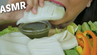 SQUID TUBE with Green Seafood Sauce ASMR Relaxing Crunchy Eating Sounds  NE Lets Eat [upl. by Eiramalegna]