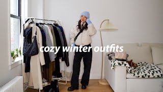 cozy and warm winter outfits☃️ outfits for cold winters [upl. by Ulane792]