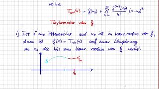 Analysis Taylor Definition der TaylorReihe 1806 [upl. by Naujej]