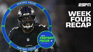 Week 4 Recap Top Performers  Injury Updates  Fantasy Focus 🏈 [upl. by Salmon]