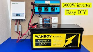 how to install a home solar energy storage system Complete installation wanroy [upl. by Nerradal]