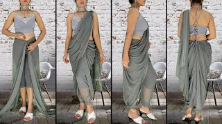 How to Wear Saree in Dhoti Style  Dhoti Style Saree Draping Tutorial [upl. by Neb]