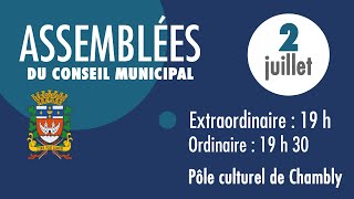 Assemblée du conseil municipal Ville de Chambly du 2 juillet 2024 [upl. by Eilama]