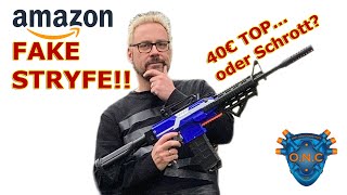 Fake Nerf Stryfe von Amazon  Schrott oder brauchbar  Review und Schusstest [upl. by Rawdon]