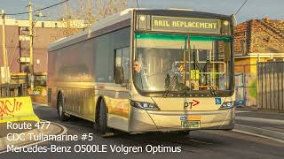 CDC Tullamarine 5 MercedesBenz O500LE Volgren Optimus [upl. by Nommad943]