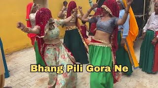 DJ Dance by beautiful girl  Bhang Pili Gora Ne Song Dance  Ahirwal Cultural Dance [upl. by Ailati]