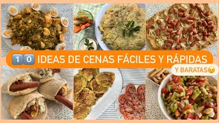 10 IDEAS de CENAS Fáciles Rápidas y BARATAS🛒 [upl. by Setarcos]