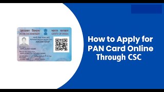 How to Apply Pan Card Online through CSC NSDL PAN SERVICEpancard [upl. by Seibold]