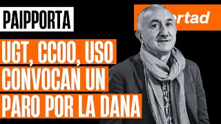 UGT CCOO USO y otras asociaciones convocan un paro de 10 minutos  por las víctimas de la DANA [upl. by Broome186]