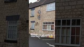 When Bike Matters More Funny Bike Parking in Conisbrough Yorkshire UK🤣🚲🚳 bike  shorts explore [upl. by Arlon]