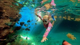 Swimming Deep in the Ocean Caves in the Bahamas [upl. by Leuams]