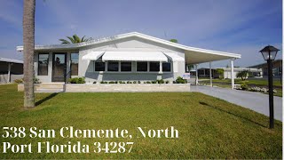 Home for Sale in Resident Owned Community  538 San Clemente North Port Florida 34287 [upl. by Gilberta253]