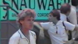 Clerc vs Wilander Roland Garros 1982 semifinal 4th set [upl. by Leunam]