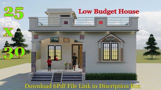 25x30 House Design II Low Budget House Design For Village And city II 2Bhk House Plan [upl. by Fassold]