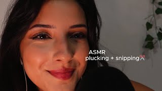 ASMR  Plucking and Snipping for Relaxation  Mouth Sounds low light for sleep💤 [upl. by Gnart]