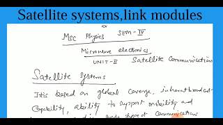 Satellite systemslink modules [upl. by Drislane]