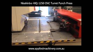 Nisshinbo HIQ1250 CNC Turret Punch Press [upl. by Ytinav]