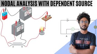 Nodal Analysis with Dependent Source  Sourav [upl. by Tansy]