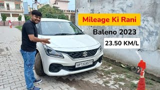 Baleno 2023 petrol Milage Test  surprising milage of 2350 kmL Aakash Saxena [upl. by Kuebbing477]