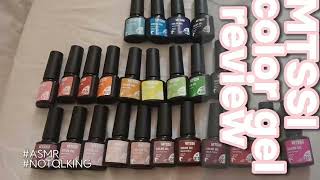 First youtube video MTSSI color gel review subtitles asmrsoundsaliexpressnotalkingnailart [upl. by Poll]