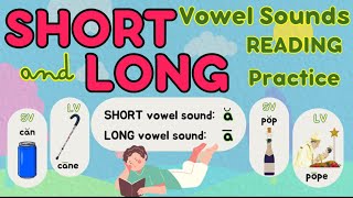 Reading Practice  aeiou  short long vowel  arcbrainsparks learnenglish [upl. by Gratianna]