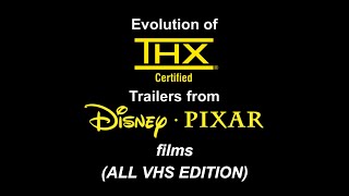 Evolution of THX trailers VHS from Disney and Pixar films 19962005 [upl. by Endres]